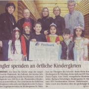 Spende an die Kindergärten im Jahr 2009